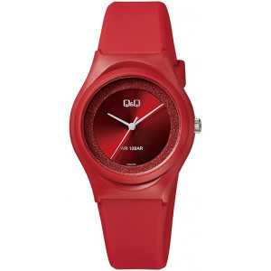 Дамски аналогов часовник в червено Q&Q-VQ86J030Y