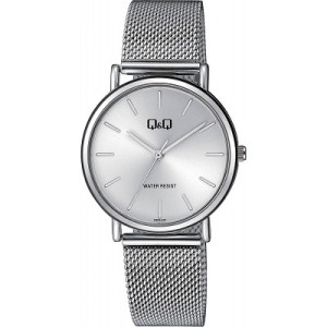 Дамски аналогов часовник сребрист с метална верижка Q&Q - QZ84J201Y