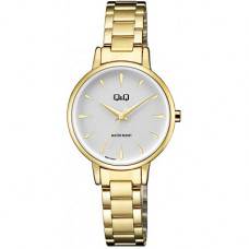 Дамски аналогов часовник с метална верижка в златист цвят Q&Q - Q56A-004PY