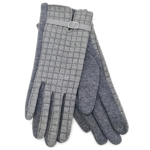 Дамски ръкавици с пет пръста в сиво