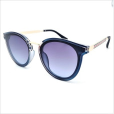 Дамски слънчеви очила със синя рамка и заоблени стъкла