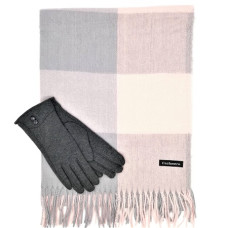 Дамски комплект кашмирен шал и ръкавици