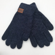 Плетени мъжки ръкавици в синьо