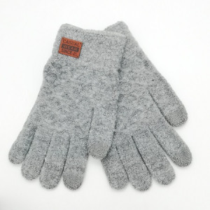 Топли мъжки ръкавици в сиво