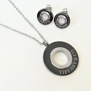 ПОДАРЪЧЕН КОМПЛЕКТ КОЛИЕ И ОБЕЦИ-TIFFANY CO