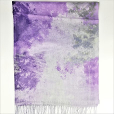 Дамски луксозен шал в лилаво преливащ