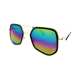 Големи дамски слънчеви очила с цветни стъкла