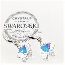 Обеци цвете висящи Swarovski 6744/12+AB