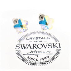 Обеци цвете Swarovski-антиалергичен метал- AB 