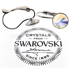 Обеци SWAROVSKI на панта RIVOLI 9 мм AB