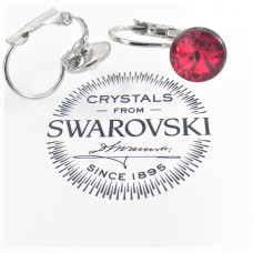 Висящи обеци SWAROVSKI на панта RIVOLI-Light Siam-Червени