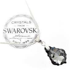 КОЛИЕ  SWAROVSKI BAROQUE КАПКА SILVER NIGHT-16mm