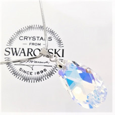 Колие SWAROVSKI капка-AB 22mm